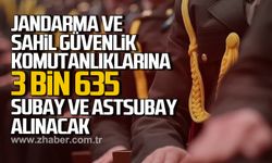 Jandarma ve Sahil Güvenlik Komutanlıklarına 3 bin 635 subay ve astsubay istihdam edilecek
