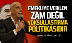 Erdinç Kargidan; "Emekliye verilen bu artış zam değil, açık bir yoksullaştırma politikasıdır"