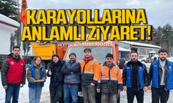 Öğrencilerden karayolları çalışanlarına anlamlı ziyaret