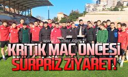 Karabükspor maçı öncesinde taraftardan Zonguldakspor'a moral ziyareti