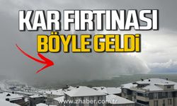 Zonguldak'ta kar fırtınası saniye saniye görüntülendi.