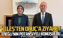 Arslan Keleş'ten Saadet Oruç'a ziyaret. Kdz. Ereğli’nin potansiyeli konuşuldu.