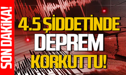 Deprem korkuttu: 4.5 büyüklüğünde ölçüldü