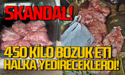 Zonguldak’ta 450 kilo bozulmuş eti vatandaşa yedireceklerdi!