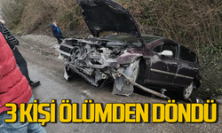 Zonguldak-Ereğli yolunda 3 kişi ölümden döndü