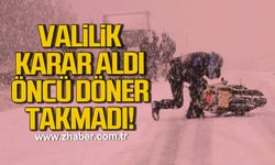 Valilik karar aldı, Öncü döner takmadı