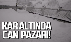 Kar yığınının altında can pazarı