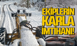 Zonguldak İl Özel İdare ekiplerinin karla mücadele çalışmaları sürüyor