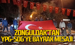 Zonguldak’tan YPG-SDG’ye Türk Bayrağı mesajı