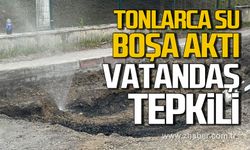Zonguldak'ta tonlarca su boşa aktı, vatandaş tepki gösterdi!