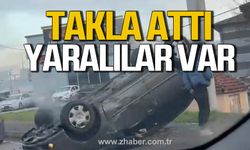 Çaycuma’da otomobil takla attı. Yaralılar var