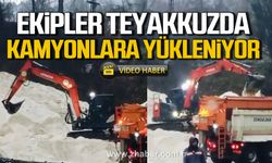 Zonguldak’ta ekipler teyakkuzda. Tuzlar kamyonlara yükleniyor