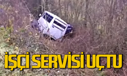 İşçi servisi kontrolden çıkıp şarampole uçtu