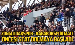 Zonguldakspor– Karabükspor maçı öncesi stat dolmaya başladı.