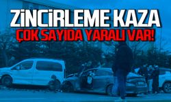 Ereğli'de zincirleme kaza 6 kişi yaralandı.