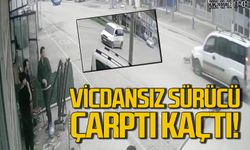 Vicdansız sürücü önce çarptı sonra kaçtı!