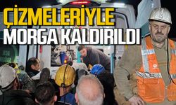 Çizmeleriyle morga kaldırılan madencinin cenazesi yürek burktu