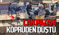 Köprüde can pazarı: Tutunamayınca yere düştü