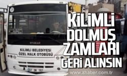 Ali Topaloğlu'ndan tepki. "Kilimli dolmuş zamları geri alınmalıdır