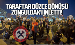 Zonguldakspor taraftarı Düzce dönüşü Karaelmas diyarını tezahüratlarla inletti