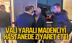 Osman Hacıbektaşoğlu göçükten yaralı kurtulan madenciyi hastanede ziyaret etti