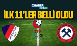 Düzcespor-Zonguldakspor maçının 11’leri açıklandı