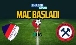 Düzcespor-Zonguldakspor maçı başladı