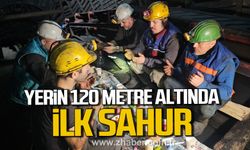 Zonguldak'ta maden işçileri yerin metrelerce altında ilk sahurunu yaptı.