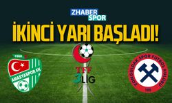 Amasyaspor- Zonguldakspor arasındaki maçta ikinci yarı başladı