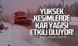 Karabük'ün yüksek kesimleri yeniden beyaza büründü