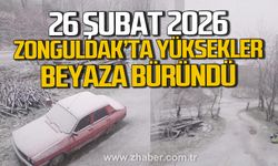 Zonguldak'ta yüksek kesimler beyaza büründü.