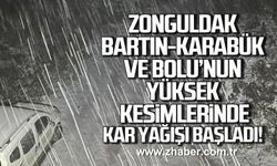 Sakarya, Düzce, Zonguldak, Bartın, Karabük ve Bolu’da kar başladı