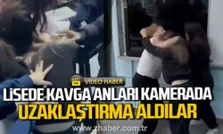 Zonguldak'ta lisede kavga anları kamerada. 3 öğrenci uzaklaştırma cezası aldı.
