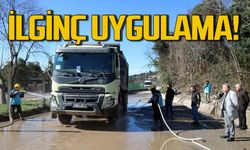 Hafriyat kamyonlarına yapılan uygulama hem şaşırttı hem taktir topladı