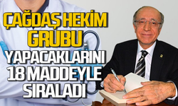 Çağdaş Hekim Grubu yapacaklarını 18 maddeyle açıkladı
