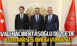Zonguldak Valisi Osman Hacıbektaşoğlu Düzce'de. İller arası iş birliği imkanları görüşüldü.