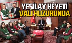 Yeşilay heyeti Vali Osman Hacıbektaşoğlu’na çıktı