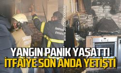 Yangın panik yaşattı: İtfaiye son anda yetişti
