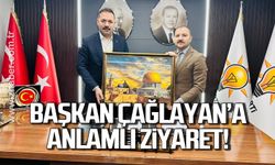 Başkan Çağlayan'a "Mescid-i Aksa" tablolu ziyaret