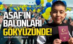 Asaf'ın balonları gökyüzüne yükseldi!