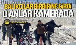 Bartın'da balıkçıların kavgası kamerada