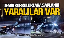 Bartın’da araç demir korkuluklara saplandı. Yaralılar var