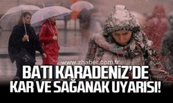 Batı Karadeniz’de kar ve sağanak uyarısı
