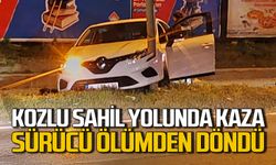 Kozlu Sahil Yolu’nda kaza: Sürücü ölümden döndü!