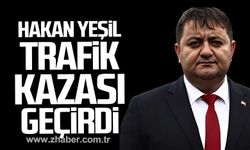 Hakan Yeşil trafik kazası geçirdi.