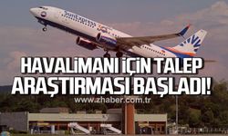 Zonguldak Havalimanı için talep araştırması başladı
