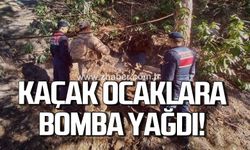 Zonguldak'ta kaçak ocaklara bomba yağdı