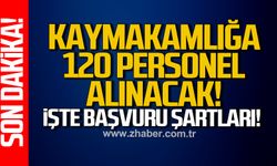 Yenice Kaymakamlığına 120 personel alınacak
