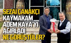 Sezai Çanaklı Kaymakam Adem Kaya’yı ağırladı