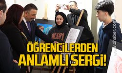 Zonguldak'ta öğrencilerden anlamlı sergi